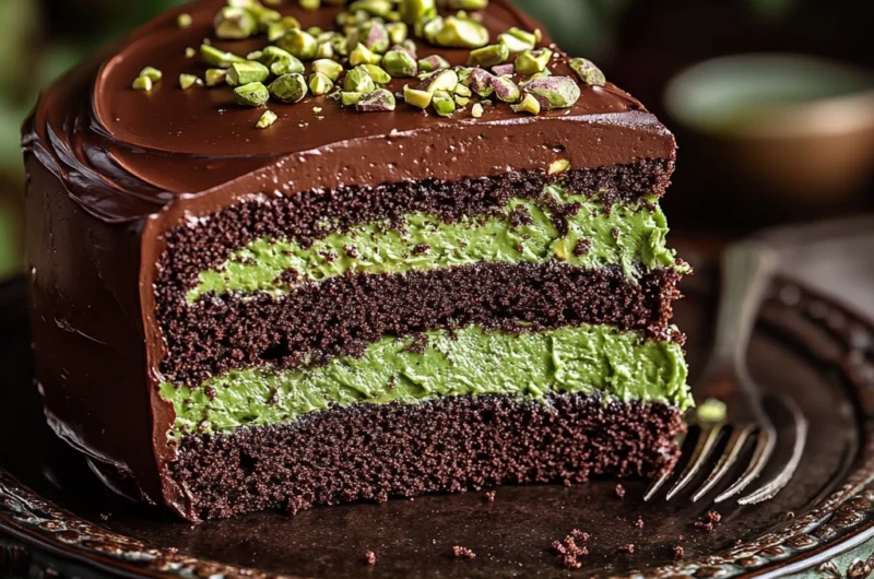 Dubai Chocolate Pistachio Cake