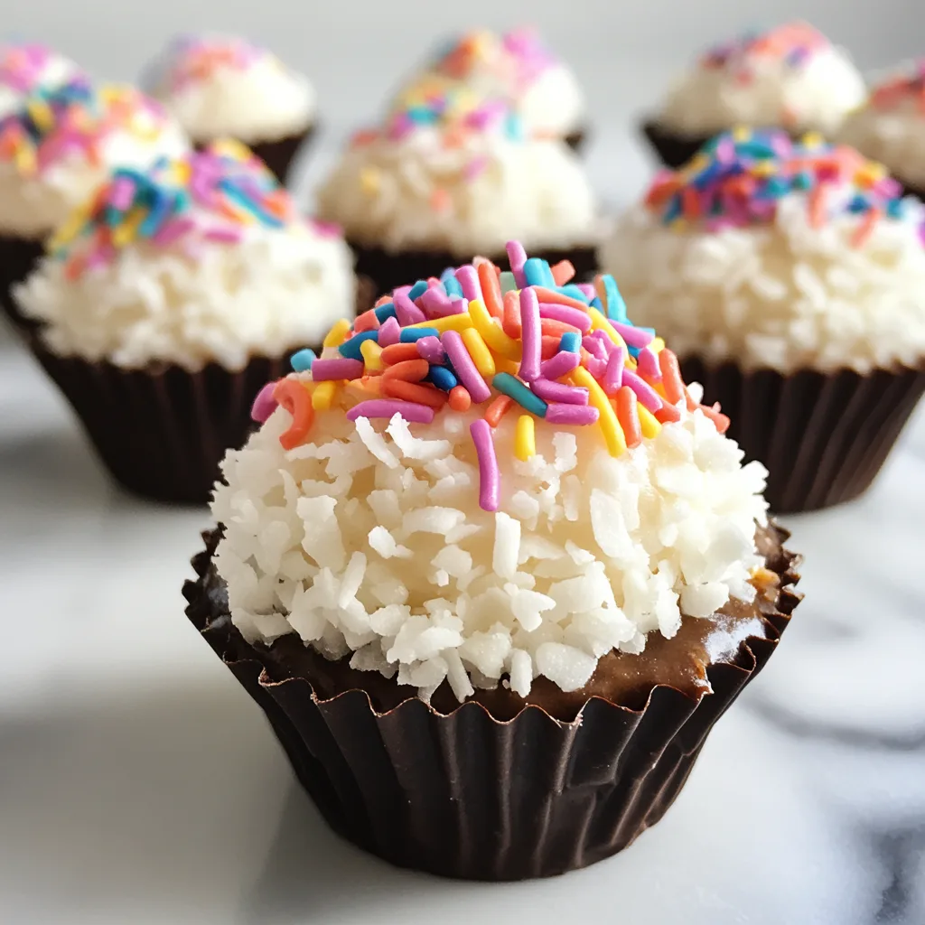 No-Bake Coconut Macaroon Snowcaps