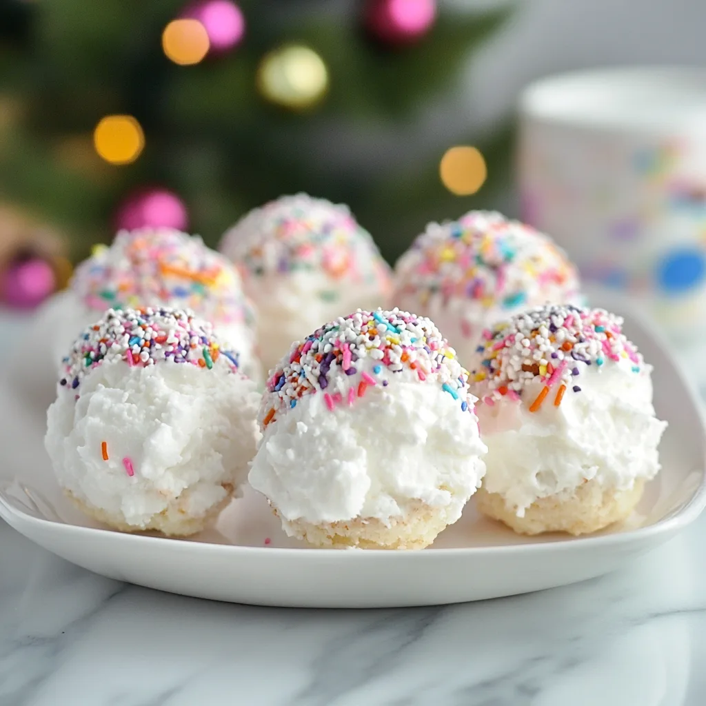 No-Bake Coconut Macaroon Snowcaps