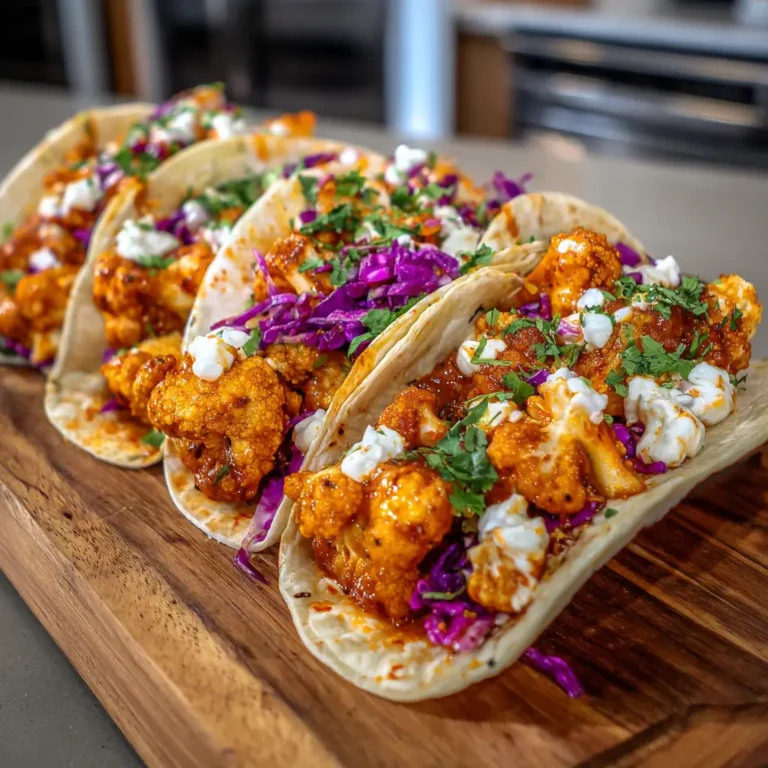 Buffalo Cauliflower Tacos