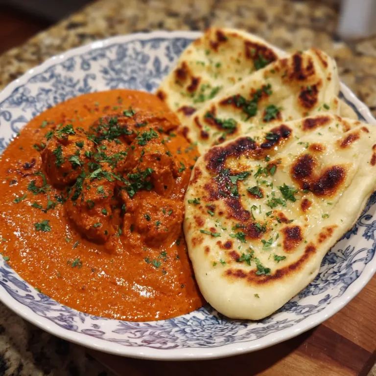 Butter Chicken with Garlic Naan