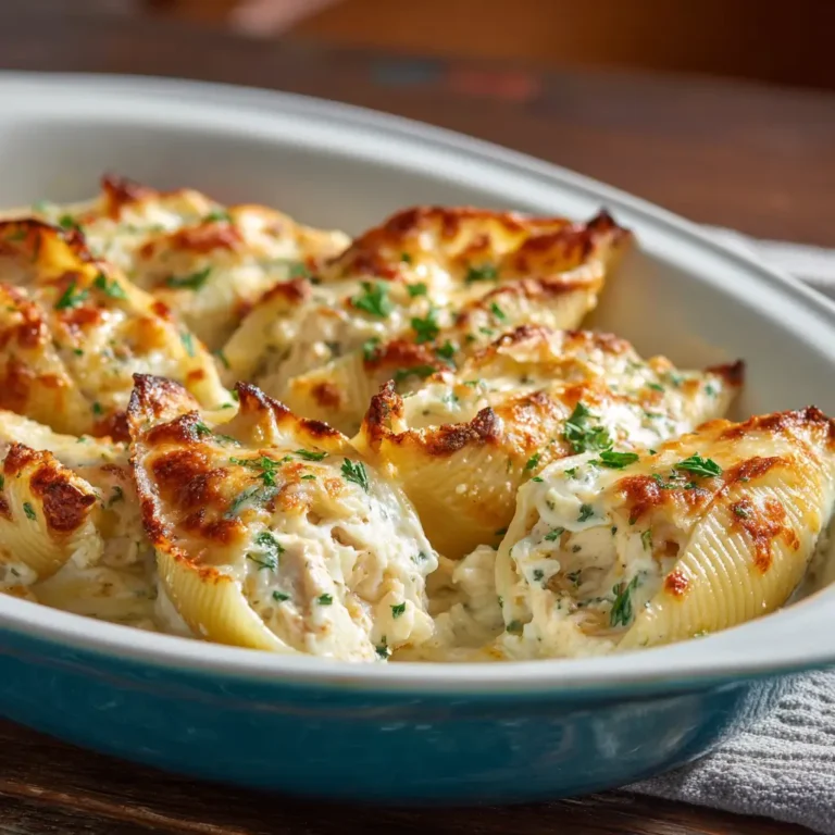 Chicken Alfredo Stuffed Shells