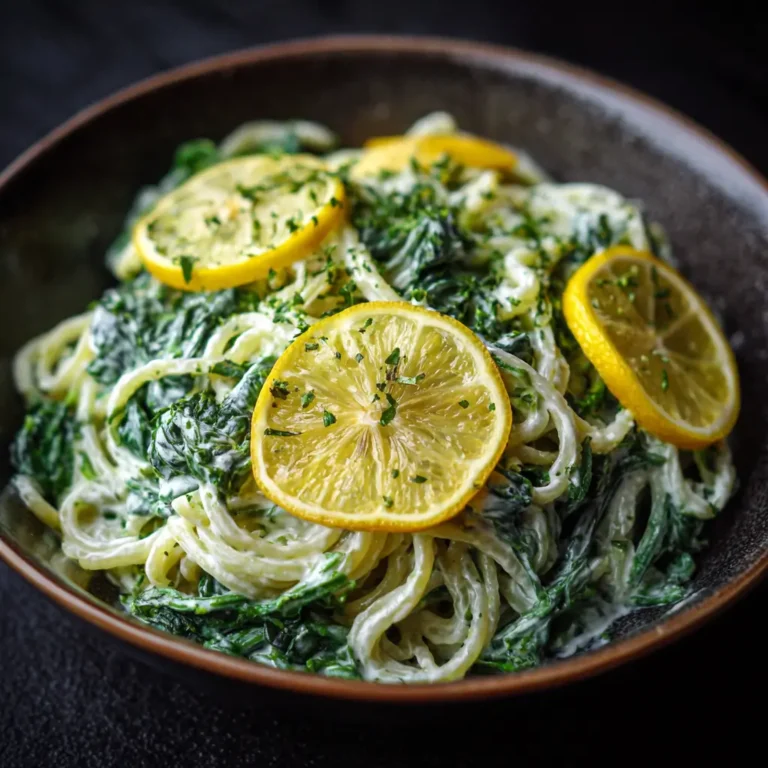 Creamy Lemon Spinach Pasta