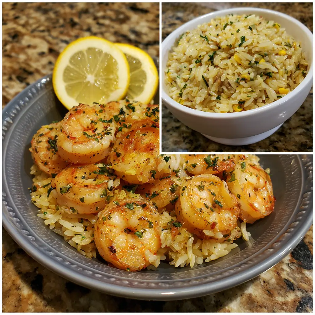 Garlic Lemon Shrimp and Rice