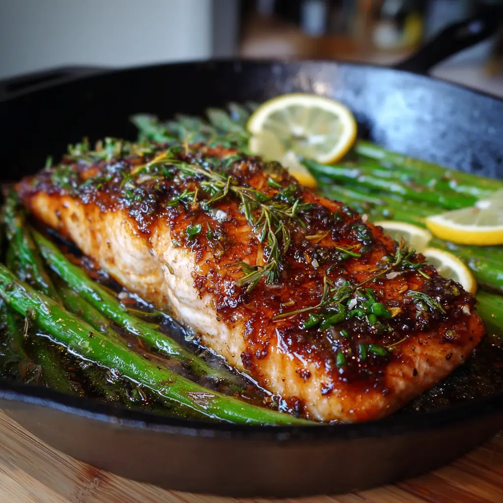 Honey Glazed Salmon with Asparagus