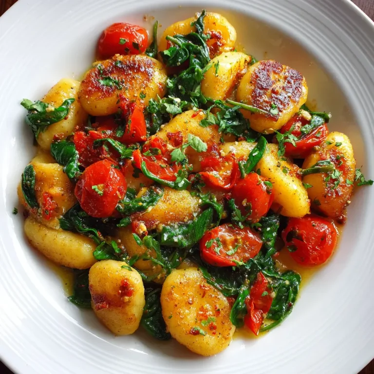 Sautéed Gnocchi with Spinach and Tomatoes