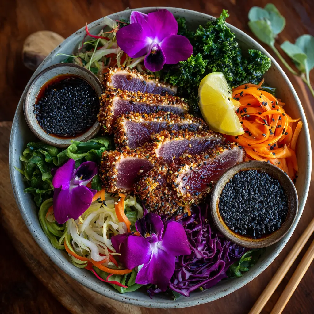 Sesame Crusted Ahi Tuna Bowl