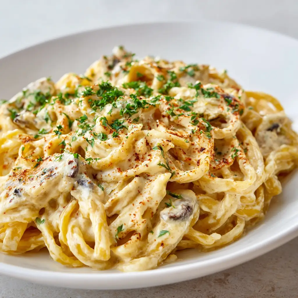Vegan Cauliflower Alfredo Pasta