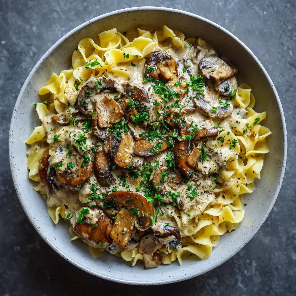 Vegan Creamy Mushroom Stroganoff