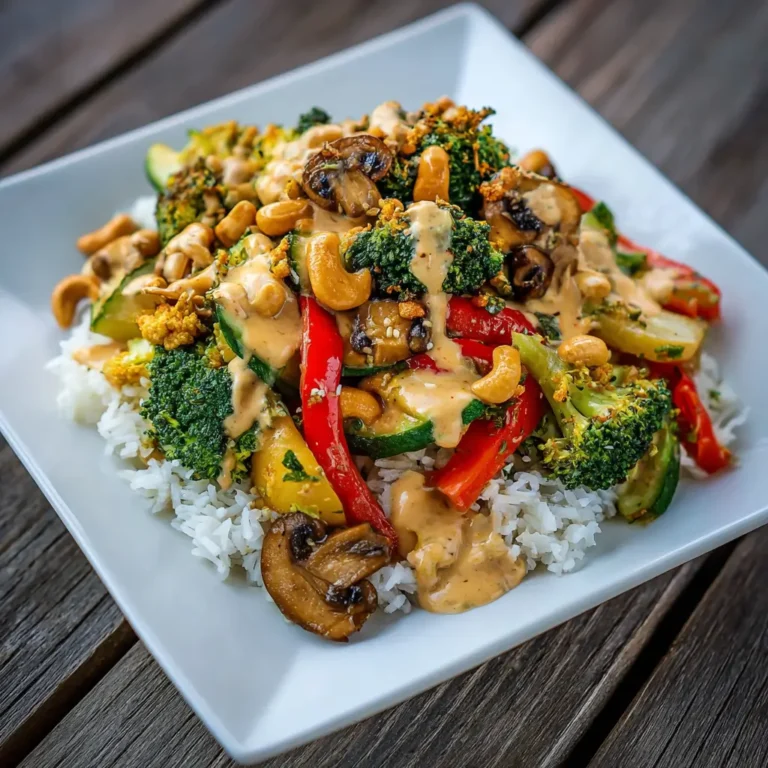 Vegetable Stir Fry with Cashew Sauce