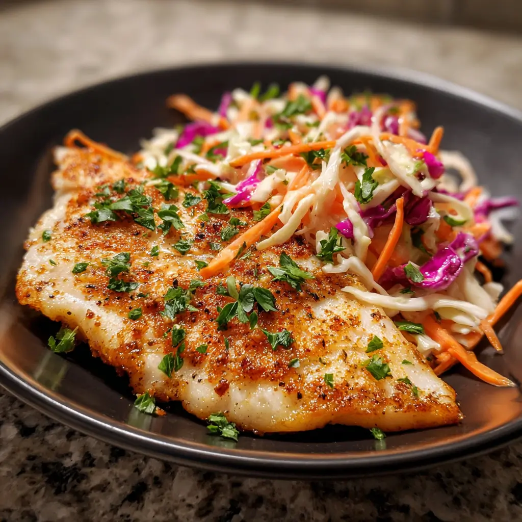 Air Fryer Tilapia + Slaw