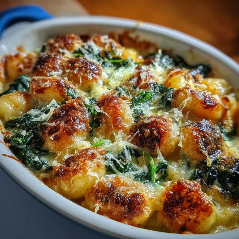 Baked Gnocchi with Spinach and Cheese
