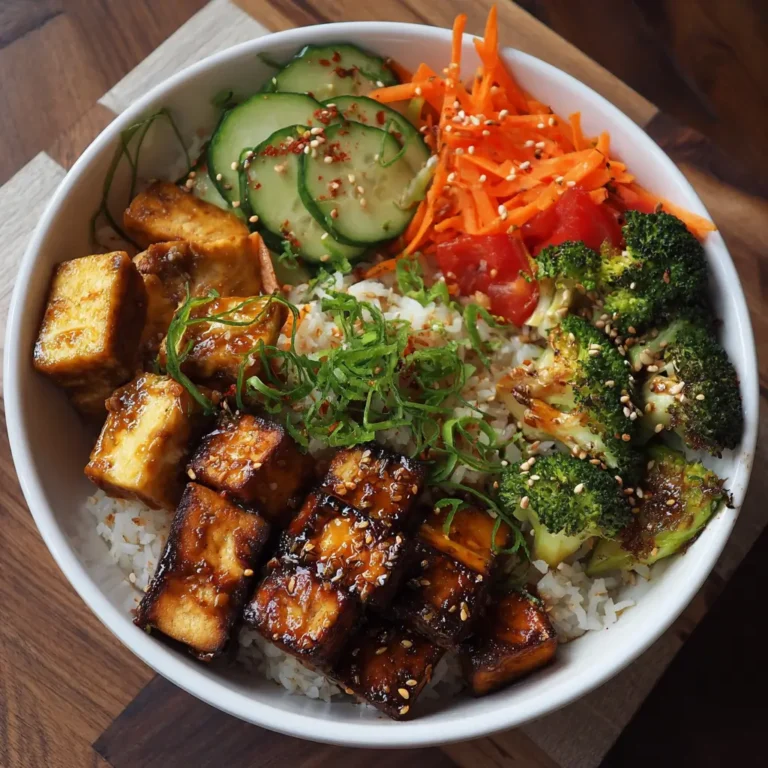 Baked Teriyaki Tofu Rice Bowl