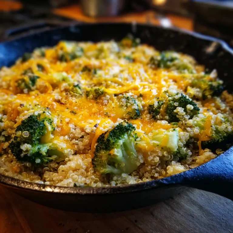 Broccoli Cheddar Quinoa Bake