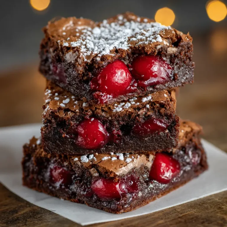 Brownies with Brandied Cherries