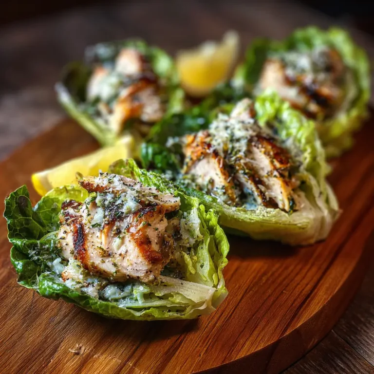 Chicken Caesar Lettuce Cups
