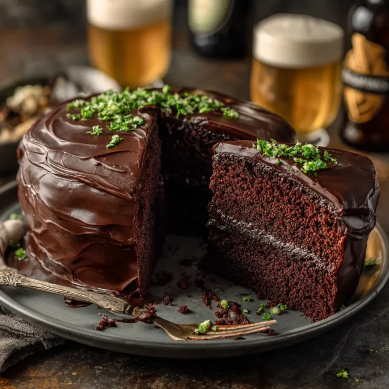 Chocolate Stout Cake with Whiskey Ganache