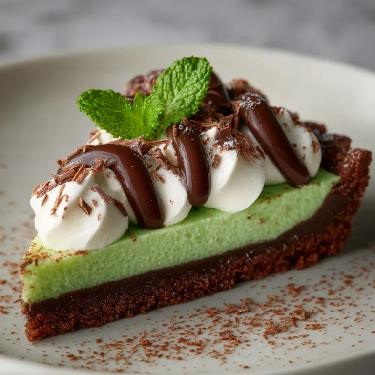 Creme de Menthe Chocolate Tart