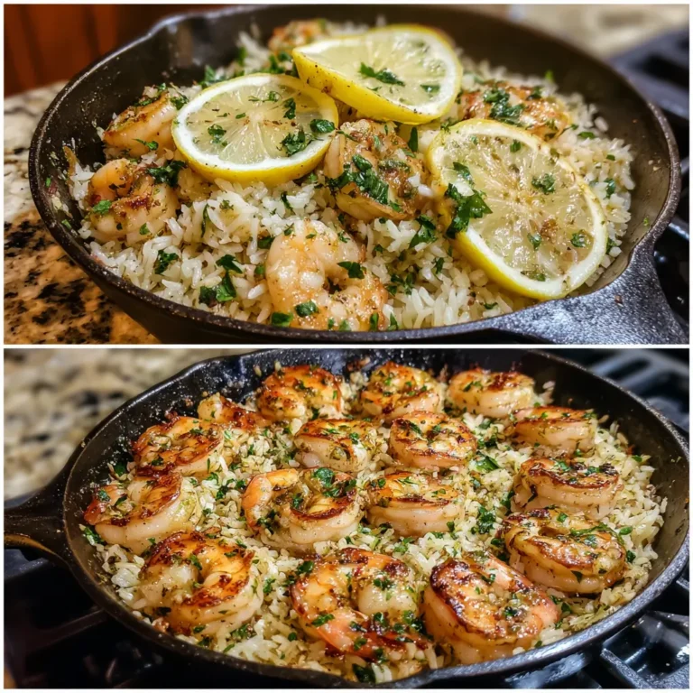 Garlic Lemon Shrimp and Rice