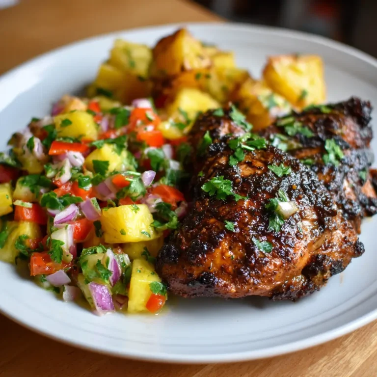 Jamaican Jerk Chicken with Pineapple Salsa