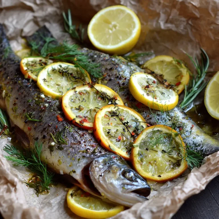Lemon Dill Baked Trout