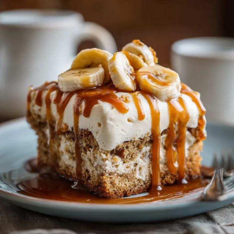 Maple Bourbon Banana Pudding Cake