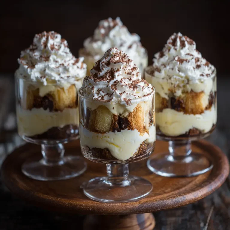 Mini Tiramisu Trifles with Kahlua whipped cream