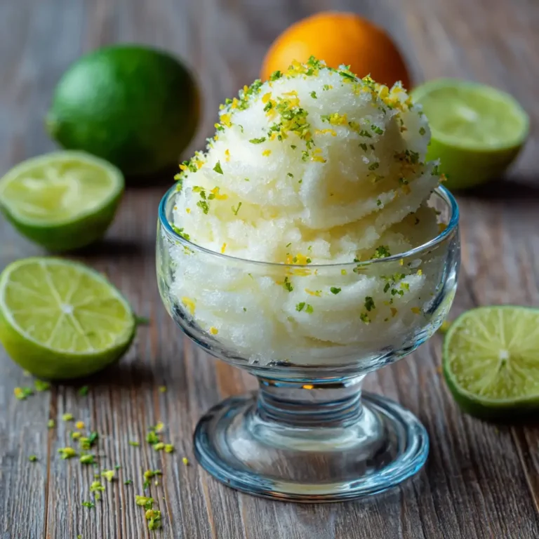 Sorbet with Citrus Vodka and Lime Zest