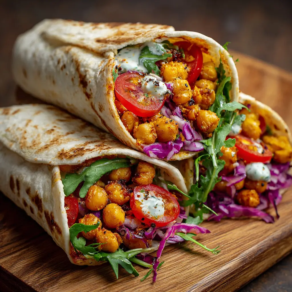 Spicy Chickpea Wraps