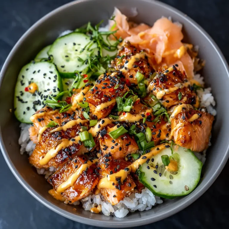 Spicy Salmon Sushi Bowls