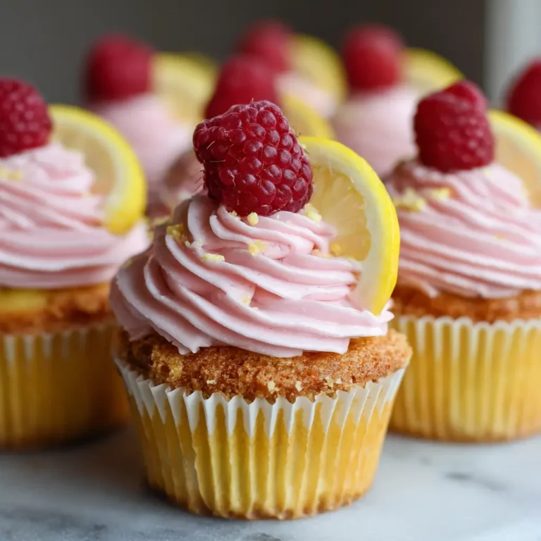 Spiked Raspberry‑Lemonade Cupcakes