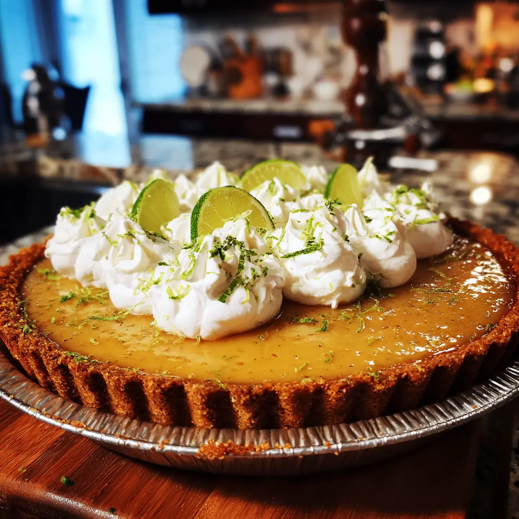 Tequila Key Lime Pie with infused whipped cream