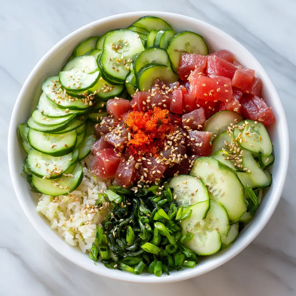 Tuna Cucumber Sushi Bowls