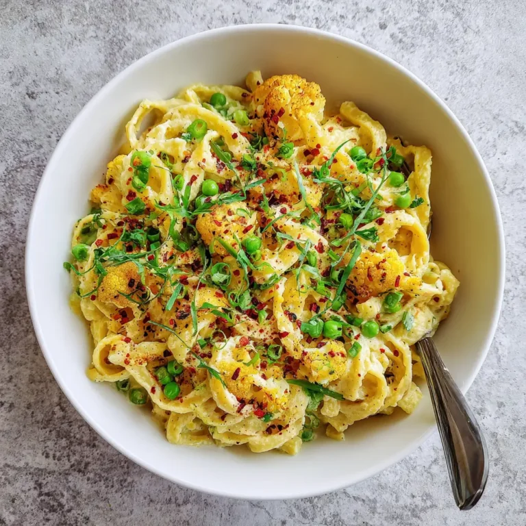 Vegan Cauliflower Alfredo Pasta