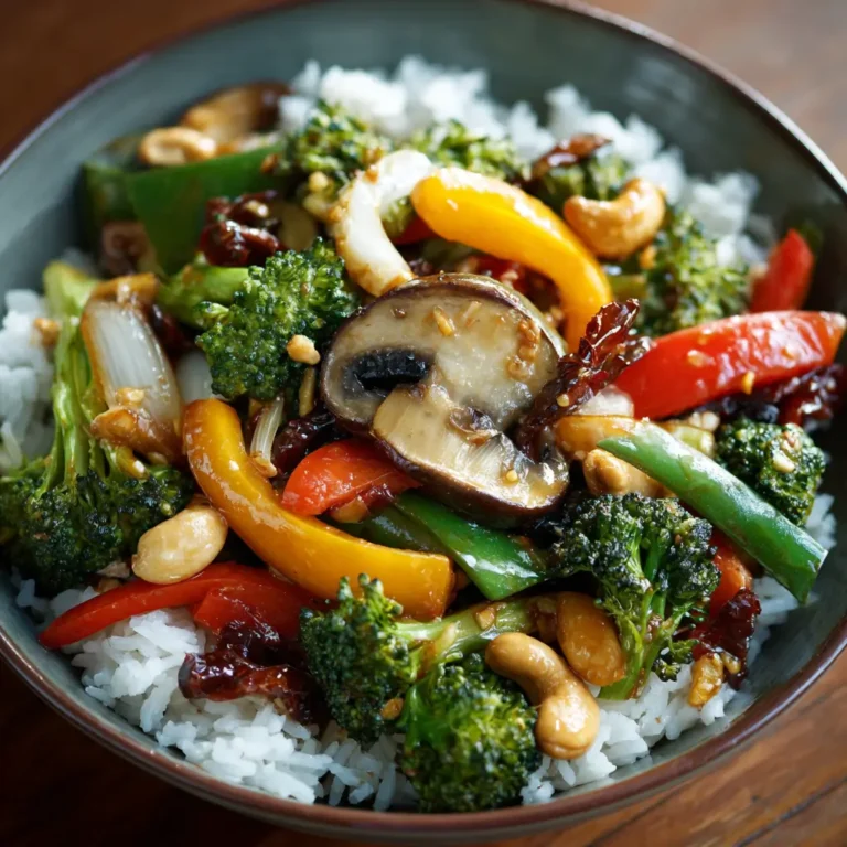 Vegetable Stir Fry with Cashew Sauce