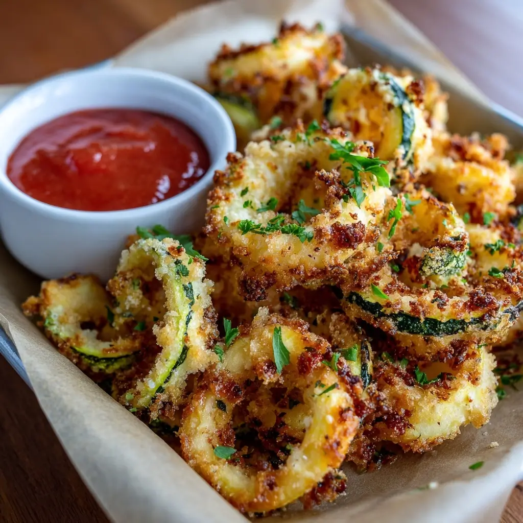 Baked Parmesan Zucchini Curly Fries