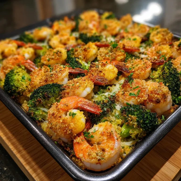 Baked Shrimp + Broccoli
