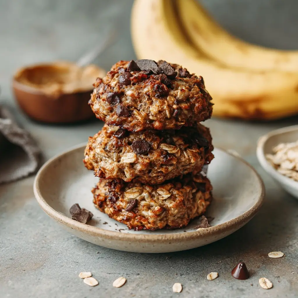 Banana Oatmeal Chocolate Chip Breakfast Cookies