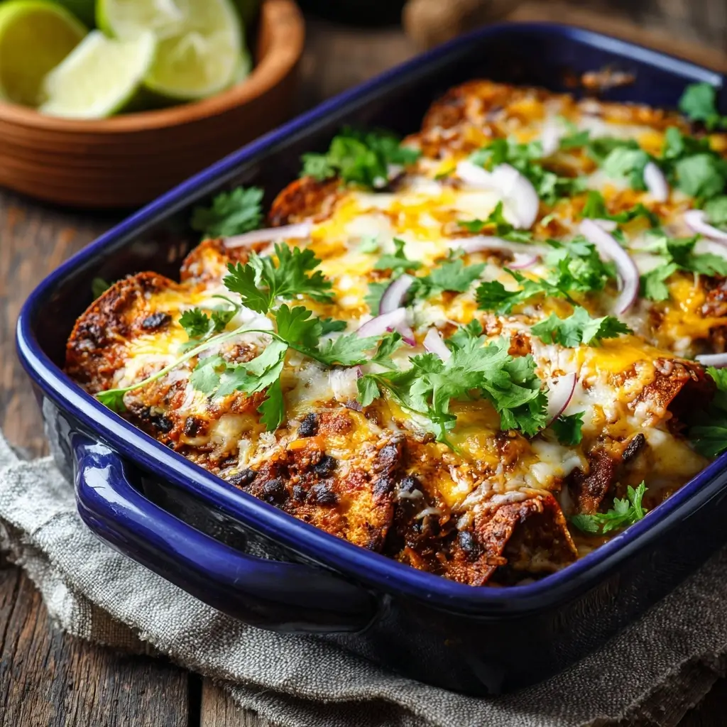 Black Bean and Quinoa Enchilada Bake