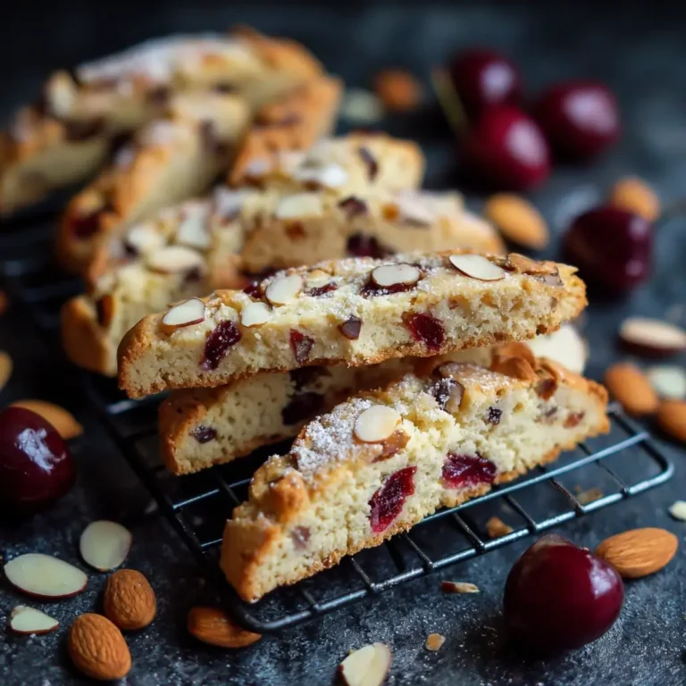 Cherry Almond Biscotti Cookies