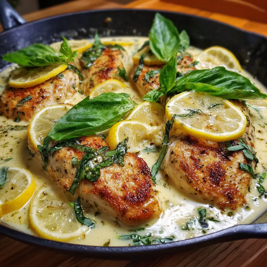 Creamy Lemon‑Basil Chicken
