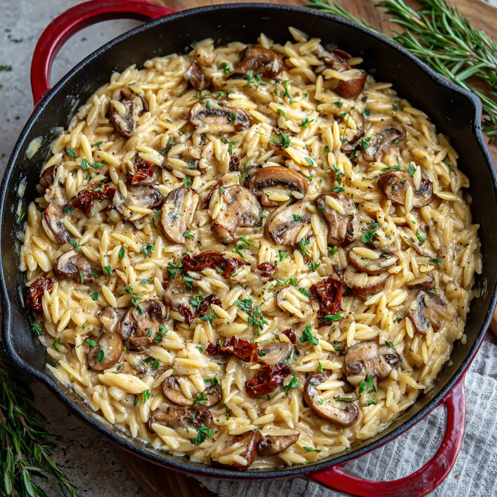 Creamy Mushroom Orzo