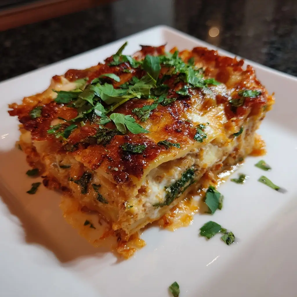 Creamy Tomato Lasagna Florentine