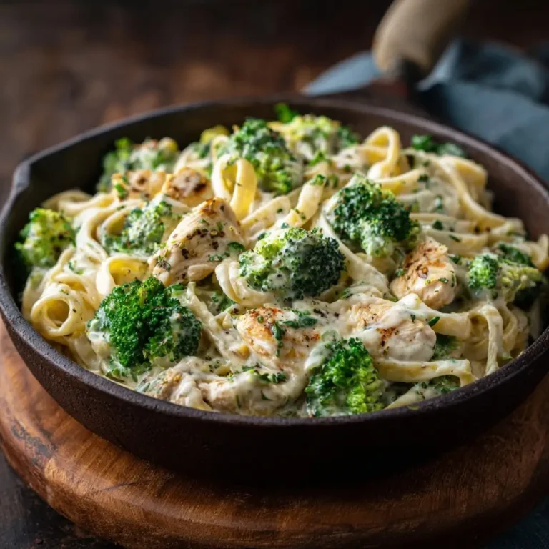 Keto Chicken Alfredo with Broccoli