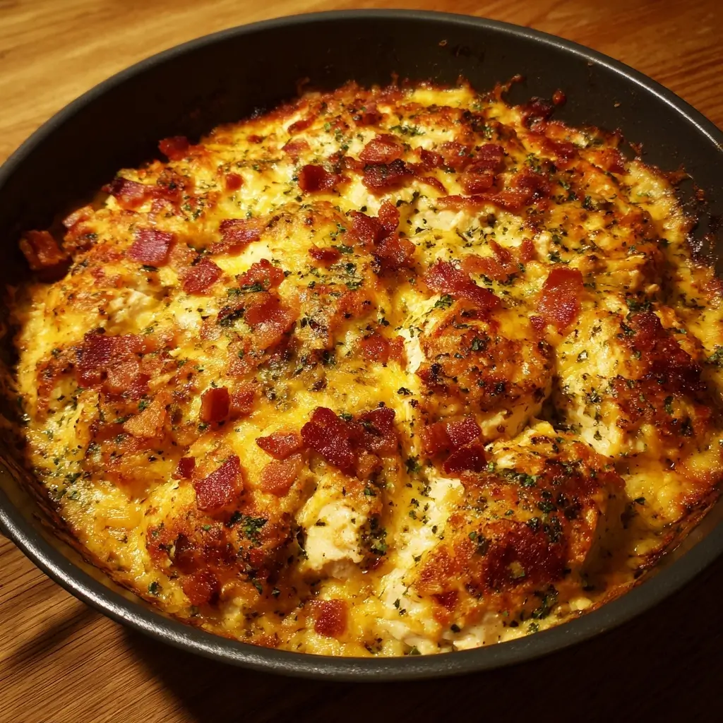 Keto Crack Chicken (omit bacon, add extra cheese)