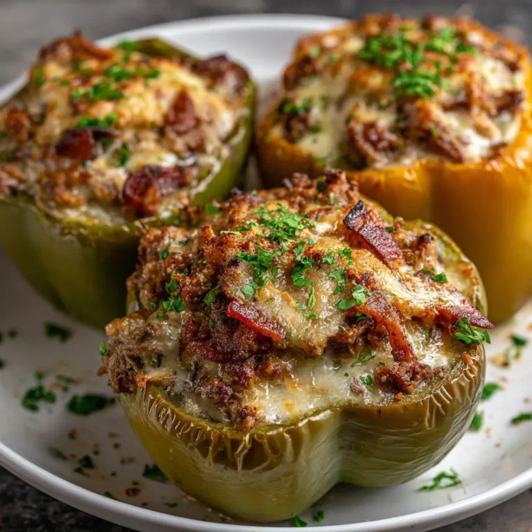 Philly Cheesesteak Stuffed Peppers (omit pork)
