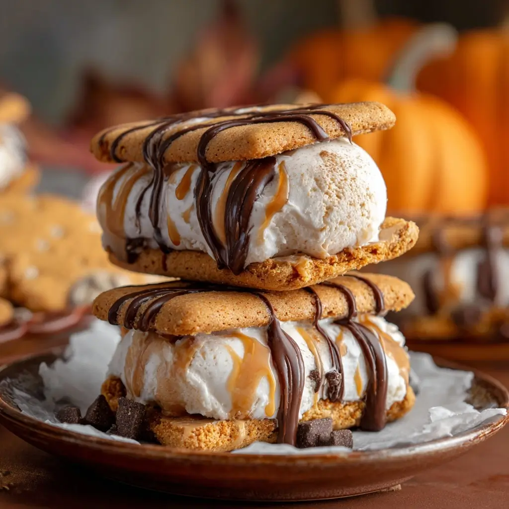 Pumpkin Spice Latte Ice Cream Sandwiches