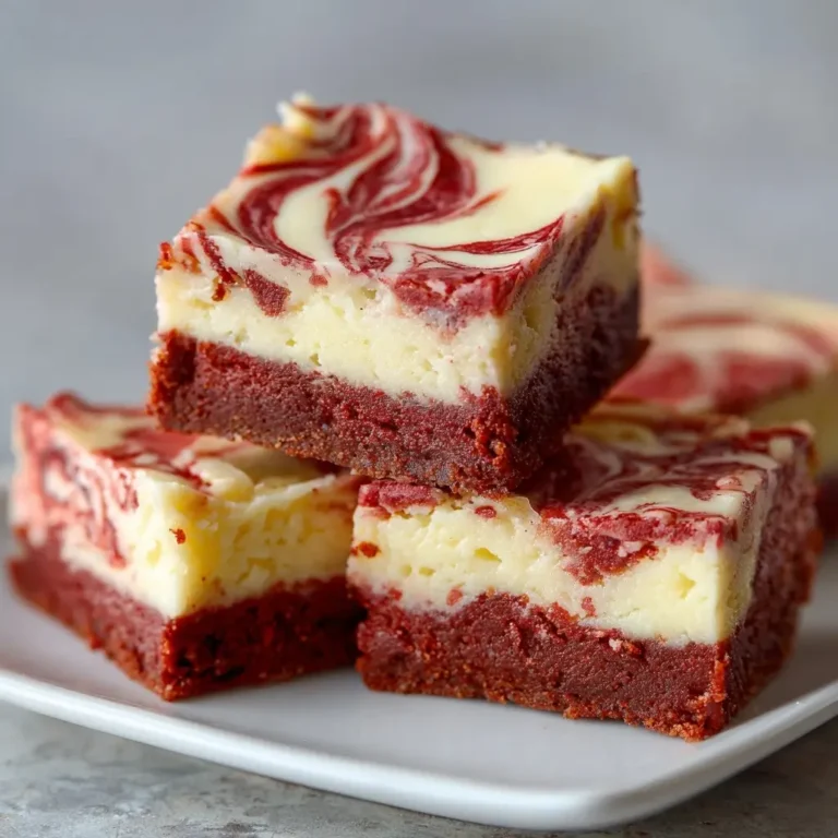 Red Velvet Cheesecake Swirl Bars
