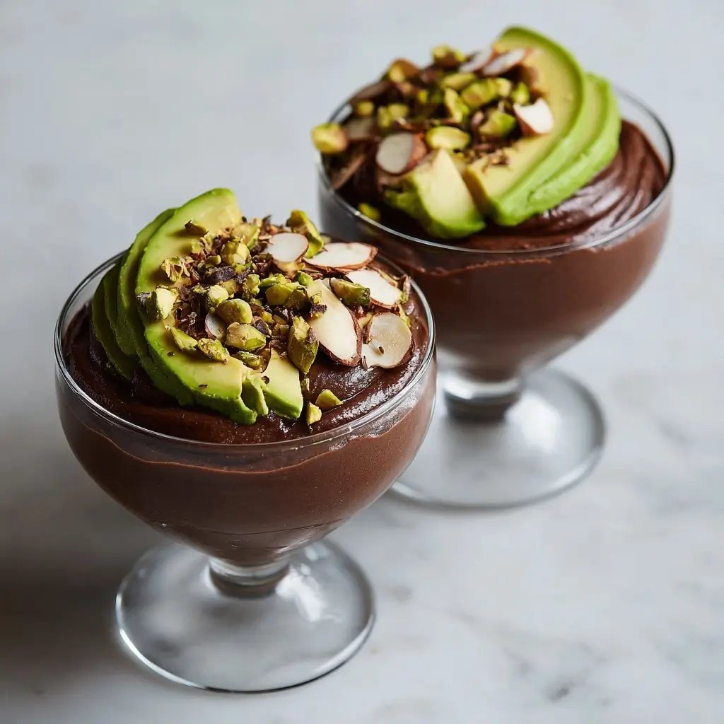 Vegan Chocolate Avocado Mousse Bowls