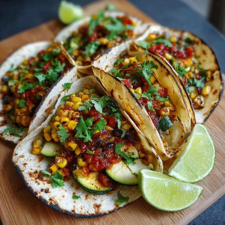Vegetarian Tacos with Zucchini & Corn